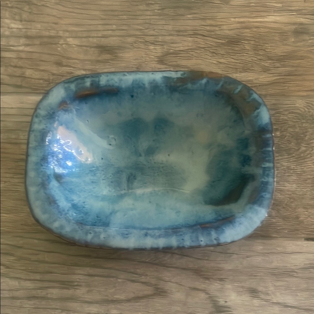 Anita Blue Ceramic Art Bowl